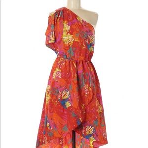 Ruched One Shoulder Dress